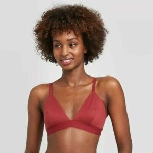 Auden Unlined Triangle Red Bralette